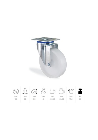 Cateksss 3302 Mmb 100 Oynak Tabla Bağlantılı, Mavi Pasifize Edilmiş Galvaniz Kaplı Maşa Polipropilen Kasnaklı, Polipropilen Sırtlı, Kendinden Burçlu Teker Cateksss 3302 Mmb 100 Oynak Tabla Bağlantılı, Mavi Pasifize Edilmiş Galvaniz Kaplı Maşa Polipropilen Kasnaklı, Polipropilen Sırtlı, Kendinden Burçlu Teker