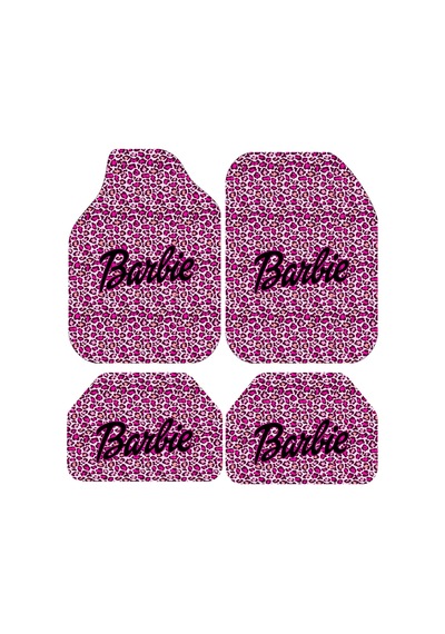 Dekoratif Mor Barbie Desenli Oto Paspas Takımı