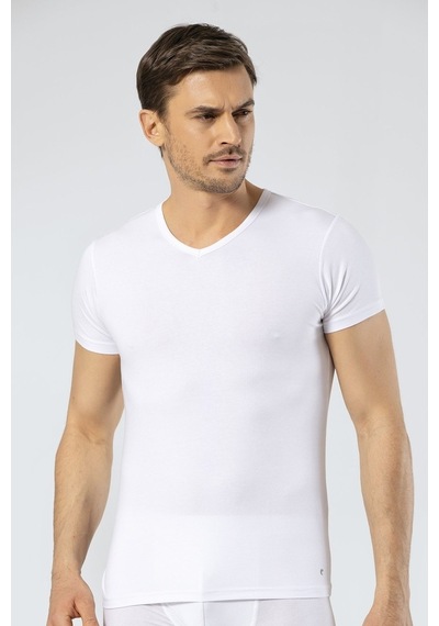 Cacharel V Yaka Erkek T-Shirt Fanila
