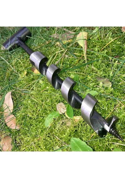 Kamp Ayısı Delme Çapı 24 Mm - Çantalı Bushcraft İsveç El Burgusu Siyah