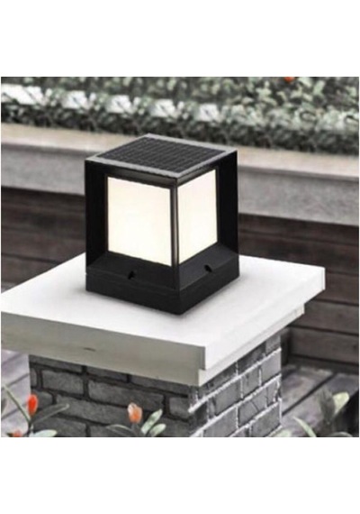 15 X 19 Cm, 30 Watt, Kumandalı, Güneş Enerjili Ve E27 Duylu, 3 Işık Modlu Solar Küp Bahçe Armatürü Siyah