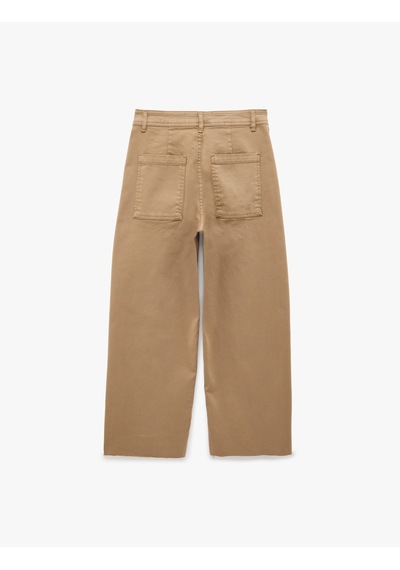 Koton Cepli Rahat Kalıp Kesik Paça Yüksek Bel Jean Pantolon - Culoette Jean Kahverengi 7wal40002mw Kahve Koton Cepli Rahat Kalıp Kesik Paça Yüksek Bel Jean Pantolon - Culoette Jean Kahverengi 7wal40002mw Kahve
