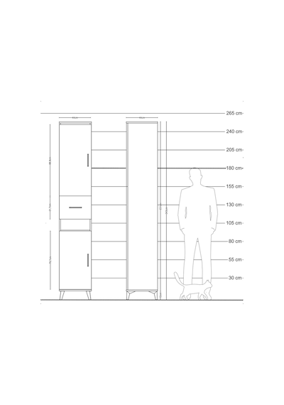 Hyperion Dolap 5 Raflı Tek Çekmeceli 2 Kapaklı 44x44x243 Antr... Antrasit Hyperion Dolap 5 Raflı Tek Çekmeceli 2 Kapaklı 44x44x243 Antr... Antrasit