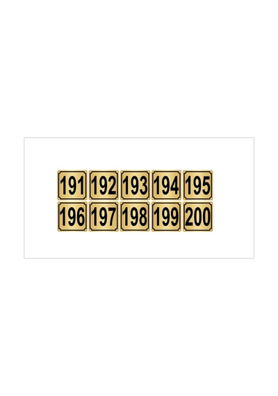 Metal Kapı,Masa,Dolap Numarası 10Cmx10Cm 10 Adet (191…200) (428976826)