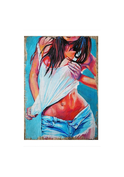 Bedeko Pin Up Kızı Desenli Mdf Tablo