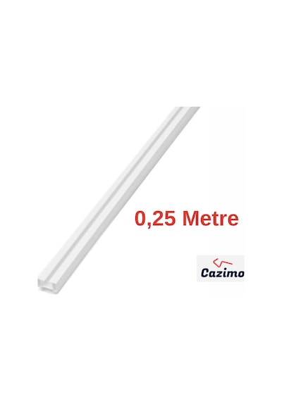 Pvc Tekli Perde Rayı Korniş Sistemi Ölçü Seçenekli Tavan Kornişi 25 Cm Beyaz
