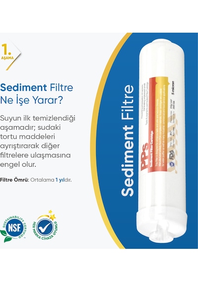 İnline Su Arıtma Filtresi 5'li Takım