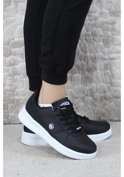 Fort Wks 2542 Hafif Rahat Sneaker Unisex Spor Ayakkabı Siyah-beyaz Siyah - Beyaz