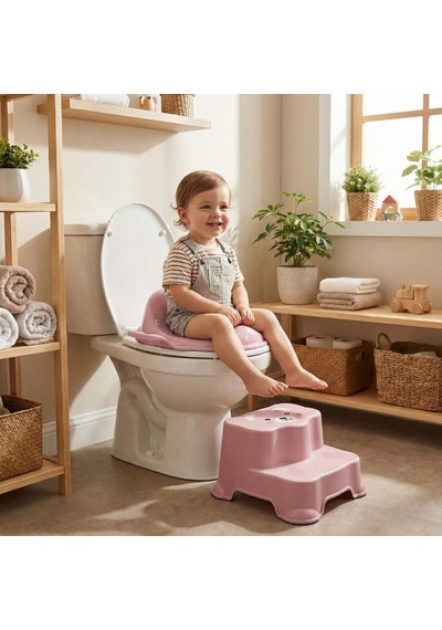 Veraura Lifestyle Pembe Kulplu Çocuk Klozet Adaptörü