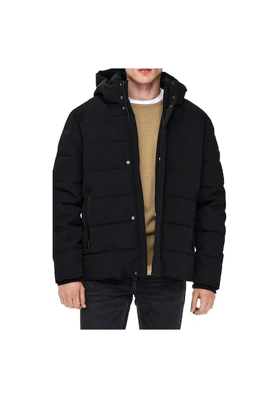 Only & Sons Onscayson Puffa Otw Noos Erkek Siyah Mont - 22019598 Siyah