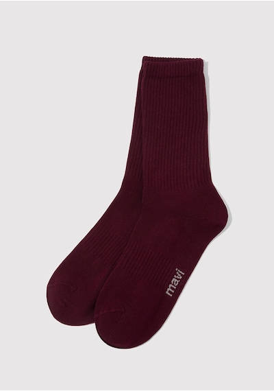 Mavi - Bordo Soket Çorap 0911880-34965 Bordo
