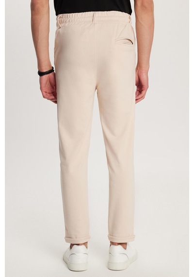 Tudors Erkek Slim Fit Pamuklu Beli Bağlamalı Yan Cepli Katlamalı Paça Jogger Bej Pantolon-33812 Bej Tudors Erkek Slim Fit Pamuklu Beli Bağlamalı Yan Cepli Katlamalı Paça Jogger Bej Pantolon-33812 Bej