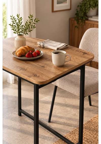 Sulorahome Kahverengi Suntalam Mutfak Masası Metal Ayaklı 72x52 Cm Açık Kahverengi Sulorahome Kahverengi Suntalam Mutfak Masası Metal Ayaklı 72x52 Cm Açık Kahverengi