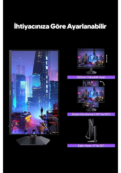 Koorui 27" G2721E 320Hz 1ms IPS QHD 2K Pivot Gaming Monitör
