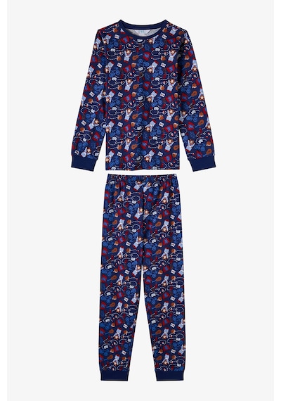 Penti Erkek Çocuk Lacivert Style Repeat Pamuklu Uzun Kollu Pijama Takımı
