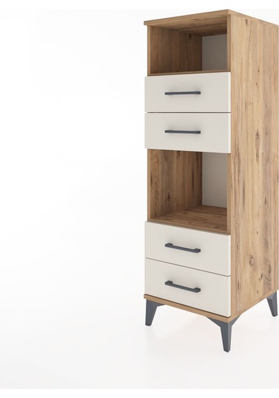Hyperion Dolap 2 Raflı 4 Çekmeceli 44x44x134 Çam-aytaşı Atlas Çam