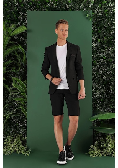 Efor C 640 Slim Fit Siyah Spor Ceket Siyah