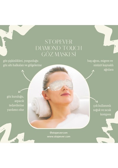 Lexroo Diamond Touch Göz Maskesi - 2'li Paket Soğuk & Sıcak Kullanıma Uygun