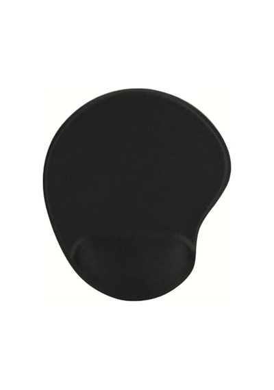Kaymaz Tabanlı Bilgisayar Mouse Pad, Siyah Düz, Bilek Destekli