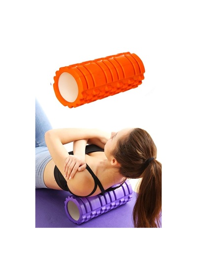 Roller Pilates Masaj Rulosu Köpüğü Fitness Yoga Roller Turuncu Karışık