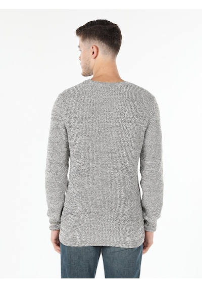Colin's Colins Slim Fit Bisiklet Yaka Dar Kesim Bej Erkek Kazak Cl1059927 Bej