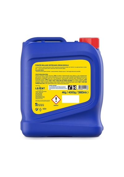 Porçöz Bulaşık Elde Yıkama Deterjanı Limon Kokulu 4kg
