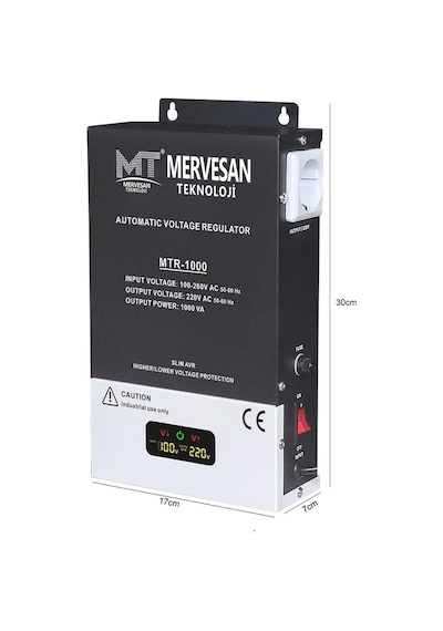 Ceta Mervesan Otomatik Voltaj Regülatörü Kombi Tv 1000w Mtr-1000 - 47-63 Hz
