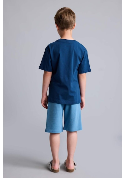 Defacto Regular Fıt Baskılı 2li İndigo Pijama Takımı Erkek Çocuk H8193a826hsın120 İndigo-ın120