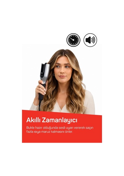 Ar5171 Revolution Pro Otomatik Bukle Ve Saç Maşası 25 Mm Seramik Lcd Ekran Siyah