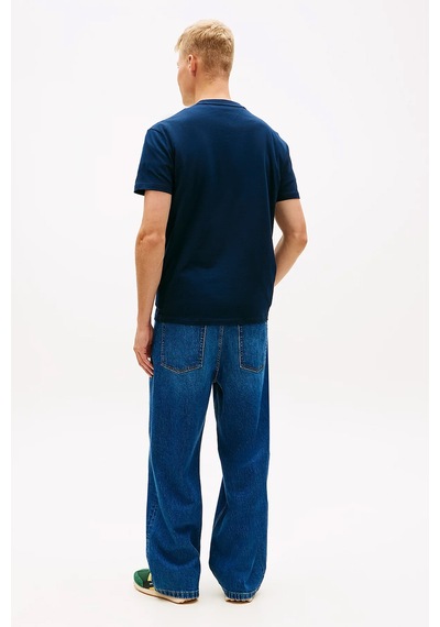 Tommy Hilfiger Tjm Erkek Regular İmza Şeridi T Ext Lacivert T-shirt-13660 Lacivert