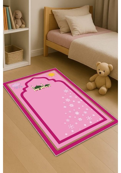 Pembe Cami Temalı Kız Çocuk Seccadesi Cs28n11