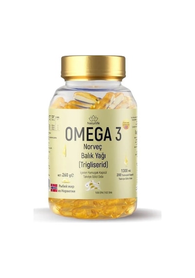 Naturlife Omega 3 Norveç Balık Yağı Yumuşak Kapsül 52 G