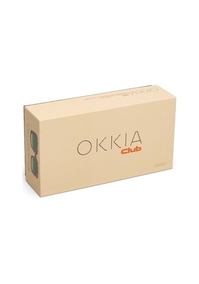 Okkia Club Ischıa Yeşil Lens Polarize Güneş Gözlüğü Klasik Havana Turuncu