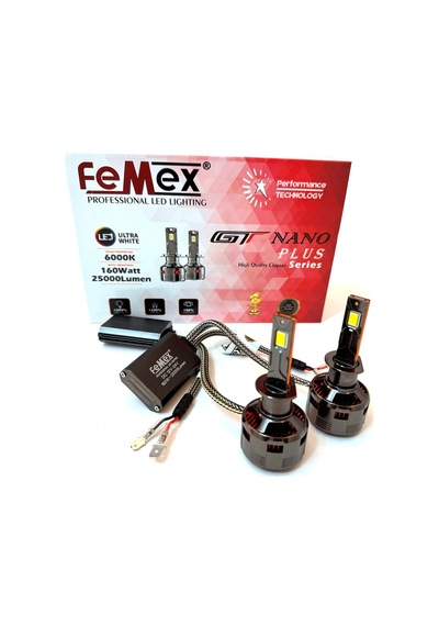 Femex Gt Nano Plus Csp Lumıled Royal Chipset Radyatör Soğutmalı H1 Led Xenon Led Headlight