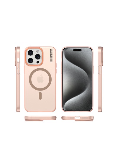 Apple iPhone 15 Pro Max Magsafe Uyumlu Mat Sert Klein Kılıf Çok Renkli