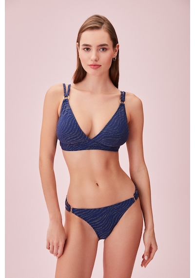 Suwen Üç Şeritli Dokulu Bikini Alt Sb24405t664