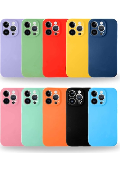 Apple Uyumlu iPhone 14 Pro Kapak Içi Kadife Kamera Korumalı Lansman Silikon Kılıf