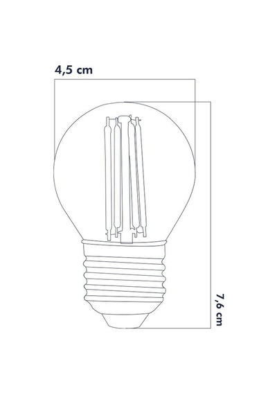 Heka Led Filament Rustik Ampul 6 Watt E27 Beyaz Işık Erd-247