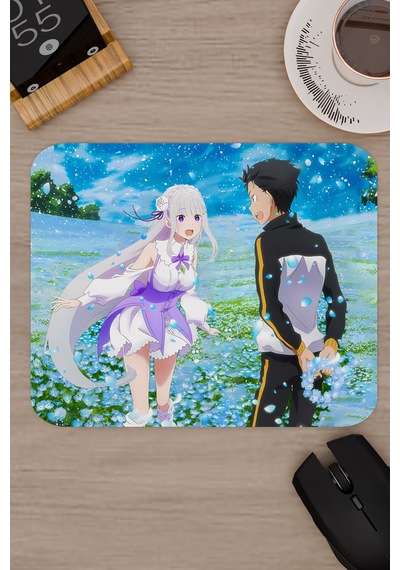 Re Zero Kaymaz Dikişli Kauçuk Oyuncu Mousepad V3 - 22x18 Gaming Mouse Pad Fare Altlığı