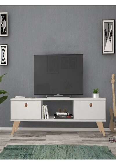 Mbes Mobilya Eda Beyaz 140 Cm Tv Ünitesi
