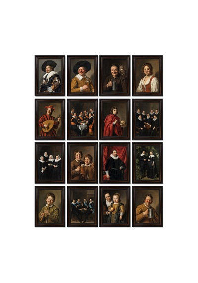 Frans Hals Tabloları 16'lı Sticker Seti Laptop Defter Ve Planlayıcı Etiketi Çok Renkli