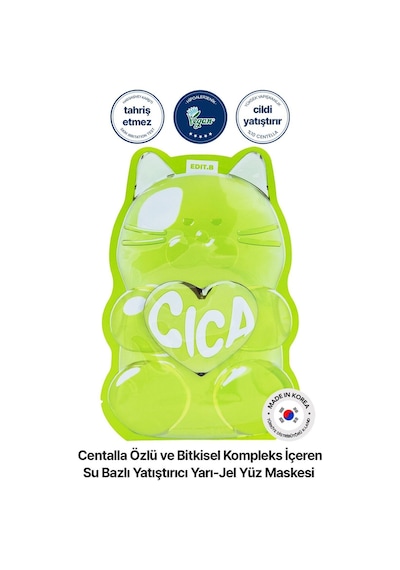 Editb Centella Özlü Yatıştırıcı Yarı Jel Yüz Maskesi EDIT.B Waterfull Gummy Mask CICA