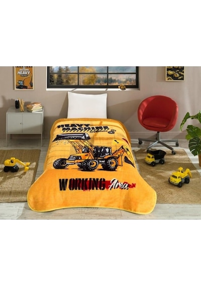 Özdilek Prime Tek Kişilik Battaniye 155x215 -heavy Machine Turuncu Turuncu