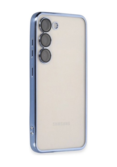 Samsung Galaxy S23 Plus Uyumlu Kılıf Lensli Silikon - Açık Mavi
