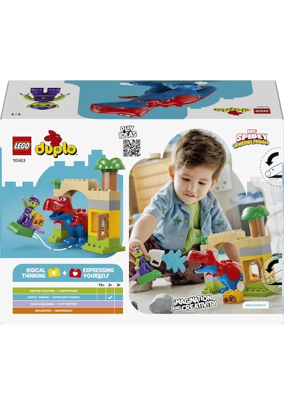 LEGO® DUPLO®│Marvel Dinozor Spidey-Rex, Yeşil Goblin’e Karşı 10463 -2 Yaş ve Üzeri Çocuklar için Yaratıcı Oyuncak Yapım Seti (25P)