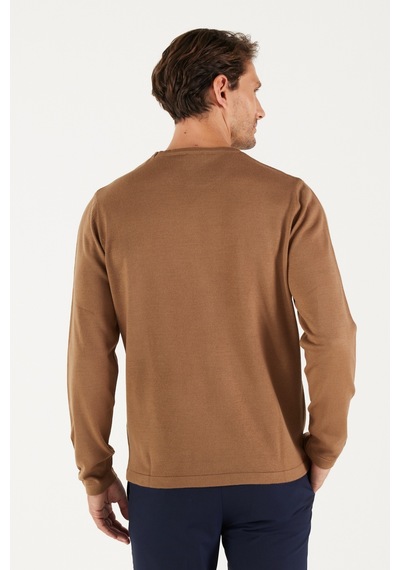 AC&Co / Altınyıldız Classics Erkek Vızon Standart Fit Normal Kesim Bisiklet Yaka Triko Vizon AC&Co / Altınyıldız Classics Erkek Vızon Standart Fit Normal Kesim Bisiklet Yaka Triko Vizon