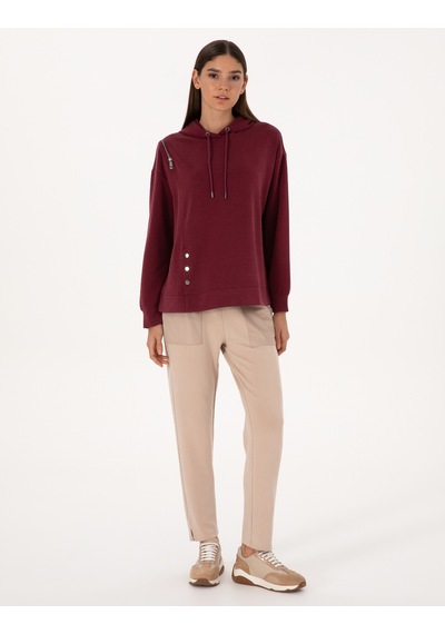 Pierre Cardin Kadın Vişne Sweatshirt 50309057-vr223 Vişne