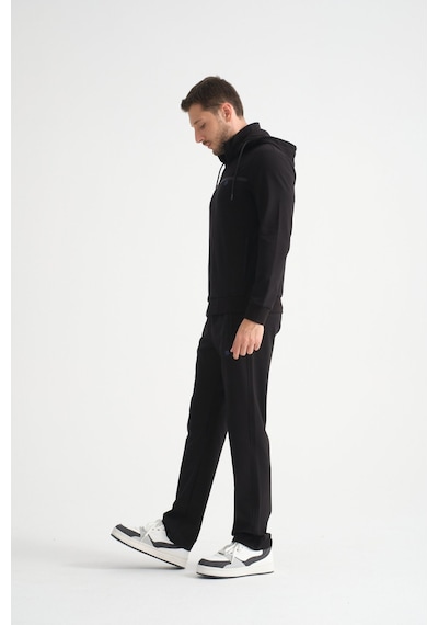 Shooter Sportswear Shooter Premium Dik Yaka Rahat Form Klasik Paça Erkek Eşofman Takımı Siyah Shooter Sportswear Shooter Premium Dik Yaka Rahat Form Klasik Paça Erkek Eşofman Takımı Siyah