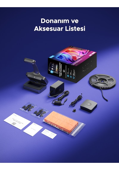 Govee 3S Pro Tv Arkası LED Şerit Ambiyans Aydınlatma, Tv Renk Senkronizasyonu 75-85 Inç Tv'ler ile Uyumludur