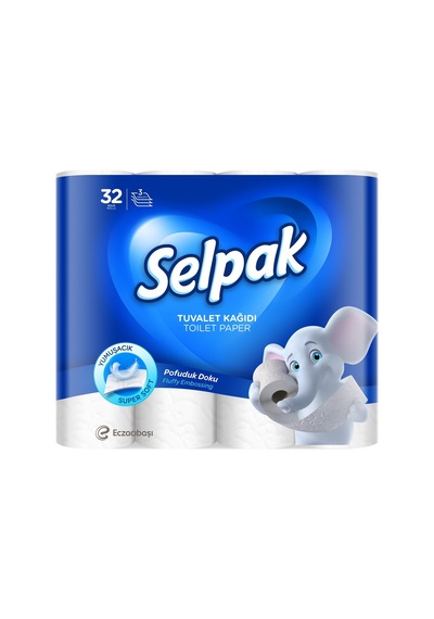 Selpak 3 Katlı Tuvalet Kağıdı 32'li Paket - Yumuşak Ve Güçlü 2'li Ekonomik Paket - 2 Adet Tarı